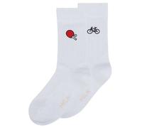 MELA Gerippte Socken Stickerei Bundle ping-pong / bike 39-42