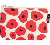 MELA Kosmetiktasche aus Bio-Baumwoll-Canvas 18 x 12 cm, greige/poppy print