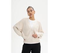 MELA Rippstrick Cardigan Style BHUMA aus 100% Bio-Baumwolle CREAM MELANGE XS