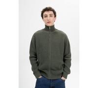MELA Rippstrick Jacke Style TAKSH aus 100% Bio-Baumwolle GRÜN MELANGE XL