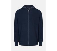 MELA Rippstrick Strickjacke TAKSH Herren Blau Navy Baumwolle Stehkragen Troyer GOTS Organic Blau XL