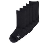MELA Rollsaum Socken im 5er-Pack aus Biobaumwoll-Mix schwarz S (35-38)