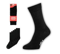 Socken 5 Paare Basic | von MELA | Fairtrade & GOTS zertifiziert SCHWARZ 43-46
