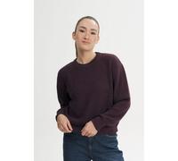 MELA Strukturierter Strickpullover Style SURIYA aus 100% Bio-Baumwolle ELDERBERRY MELANGE XS