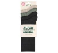 Gerippte Socken 4er Pack | von MELA | Fairtrade & GOTS zertifiziert MIX NATURAL DARK 43-46
