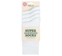Gerippte Socken 4er Pack | von MELA | Fairtrade & GOTS zertifiziert WEISS 43-46