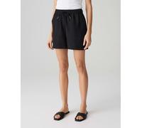 OPUS Damen Shorts | Strukturierte Shorts MELANE Wide aus gebondetem Viskose Mix Black, 40