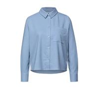 Melange Bluse mit Tape Blau 40