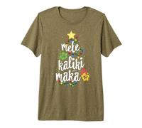 Mele Kalikimaka Shirt for Women Hawaiian Hawaii Christmas Premium T-Shirt