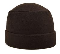 MELEGARI Damenhut mit Revers | Beanie Lyuba | Fleece Polar Fleece | Tasche | Made in Italy, dunkelbraun, One size