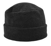 MELEGARI Damenhut mit Revers | Beanie Lyuba | Fleece Polar Fleece | Tasche | Made in Italy, dunkelgrau, One size