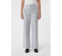 Melierte Marlenehose mit Bügelfalten grau 40