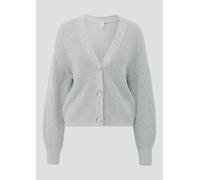 Melierte Strickjacke aus Baumwollmix L grau 2170513.9400.L