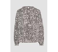 Melierte Viskosebluse im Loose Fit 40 beige|schwarz 2154011.05A0.40