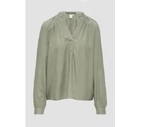 QS Blusenshirt mit V-Ausschnitt in Hellgruen, Größe 34