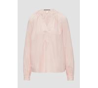 Melierte Viskosebluse mit Raffung 42 Rosa