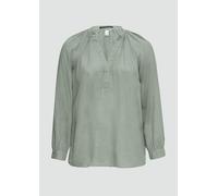 Melierte Viskosebluse mit Raffung 44 grün 2160582.7219.44