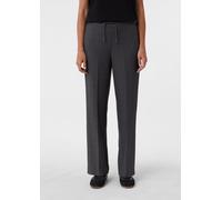 Comma Hose Marlenehose Straight Leg mit Bügelfalten Grau Größe 40