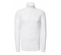 Melierter Grobstrick Rollkragen-Pullover L