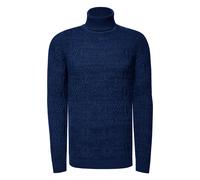 Melierter Grobstrick Rollkragen-Pullover M