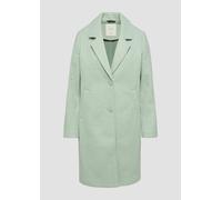 Melierter Mantel mit Reverskragen S türkis