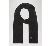 Melierter Strick-Schal mit Logo-Detail ONESIZE schwarz