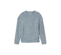 Strickpullover S.OLIVER JUNIOR, Jungen, Gr. 140, blau (light blau), Strick, Obermaterial: 70% Baumwolle, 30% Polyacryl, meliert, casual, loose fit normal, Rundhals, Langarm Rippbündchen, Pullover, im 