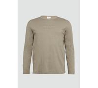 Meliertes Longsleeve aus Jersey mit Logo-Print 4XL braun 2162191.83D1.4XL