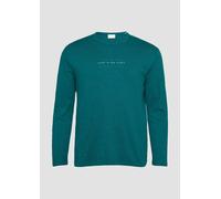 Meliertes Longsleeve aus Jersey mit Logo-Print XXL Blau 2162191.67D1.XXL