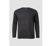 Meliertes Longsleeve aus reiner Baumwolle mit Raglanarm 4XL grau 2176614.9898.4XL