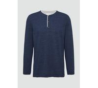 Meliertes Piqué-Henleyshirt mit Kontrast-Details 3XL blau 2170136.59W1.3XL