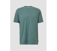 Meliertes T-Shirt mit Layering-Detail am Kragen L grün 2168035.7878.L