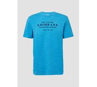s.Oliver Meliertes T-Shirt mit Logo-Schriftzug