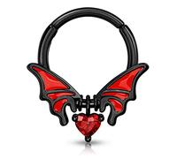Melighting 16G Eins Septumringe Scharnier Segment Ring Baumelnder Knorpel-Ohrring 316L Chirurgenstahl Helix Ohrringe Daith Conch Piercings Jewelry Septum-Piercings für Halloween