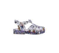 melissa Mini Possession Print + Mickey and Friends Bb Flache Sandale, durchsichtig, 24 EU