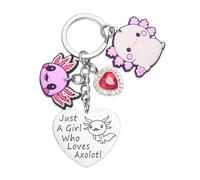 Melix Home Axolotl Geschenke Schlüsselanhänger Cartoon Kawaii Sachen für Fans Teenager Mädchen Frauen Geburtstagsgeschenk Schlüsselanhänger