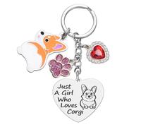 Melix Home Corgi-Geschenke für Corgi-Liebhaber: Hunde-Schlüsselanhänger für Tochter, Teenager, Mädchen, Geburtstagsgeschenk