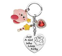 Melix Home Kirby Merch Cute Keychain Cartoon Video Game Charakter Geschenke für Teenager Mädchen Tochter Frauen Geburtstag Geschenk Schlüsselanhänger