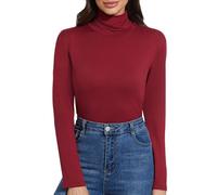 MELLIEX Rollkragenpullover Damen Basic Rollkragen Langarmshirt Slim Fit Rollkragenpullover Tops, S-XXL