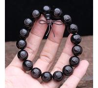 MELRIE 1 Stück Ebenholz Yin Yang Armband symbolisiert Philosophie Armband Weissagungssymbol Schwarzes Holzperlenarmband-12mm