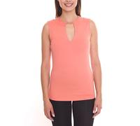 melrose Damen Top stylisches Sommer-Shirt mit Schlüsselloch-Ausschnitt 33295914 Orange 40