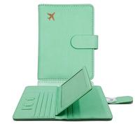 Melsbrinna RFID-Reisepasshülle für Damen/Herren - Niedliche Brieftasche Mit Kartenfächern, Grün