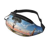 Mem Fashion Bauchtasche für Damen, afrikanische Landschaft mit Nil und Giraffe, Gürteltasche mit verstellbarem Riemen, Hüfttasche