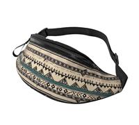 Mem Fashion Bauchtasche für Damen, Umhängetasche, Indianer-Muster, Gürteltasche mit verstellbarem Riemen, Schwarz, Einheitsgröße, Schwarz , Einheitsgröße