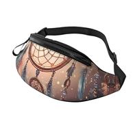 Mem Fashion Bauchtasche für Damen, Umhängetasche, Indianer-Traumfänger, Gürteltasche mit verstellbarem Riemen, Schwarz, Einheitsgröße, Schwarz , Einheitsgröße