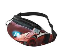 Mem Fashion Bauchtasche für Damen, Umhängetasche, rot, Rennwagen, Gürteltasche mit verstellbarem Riemen, Schwarz, Einheitsgröße, Schwarz , Einheitsgröße