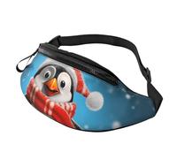 Mem Fashion Bauchtasche für Damen, Umhängetasche, Weihnachten, lustiger Pinguin-Gürteltasche mit verstellbarem Riemen, Schwarz, Einheitsgröße, Schwarz , Einheitsgröße