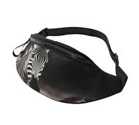 Mem Fashion Bauchtasche für Damen, Umhängetasche, Wildtiere, Zebra-Gürteltasche mit verstellbarem Riemen, Schwarz, Einheitsgröße, Schwarz , Einheitsgröße