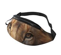 Mem modische Bauchtasche für Damen, Umhängetasche, afrikanischer Löwenkopf, Gürteltasche mit verstellbarem Riemen, Schwarz, Einheitsgröße, Schwarz , Einheitsgröße