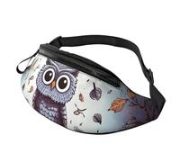 Mem modische Bauchtasche für Damen, Umhängetasche, Eule, Baumzweige, Gürteltasche mit verstellbarem Riemen, Schwarz, Einheitsgröße, Schwarz , Einheitsgröße